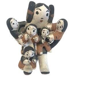 VTG Handmade Mini Cochiti Storyteller Doll Mary Frances Herrera Native American